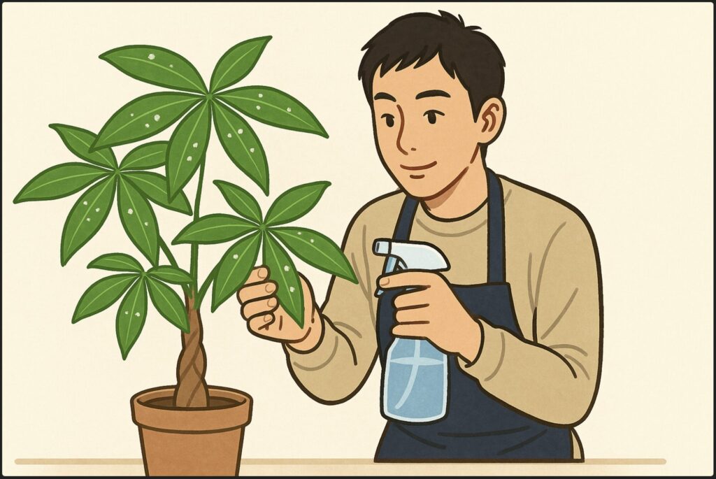 パキラの白い斑点を消す育て方と対策